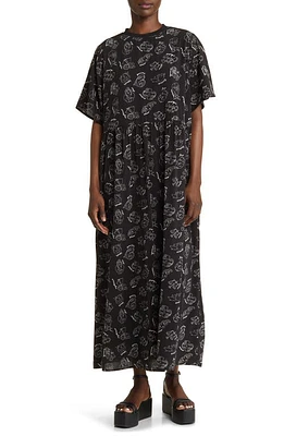 Dressed Lala Never Too Much Print Oversize T-Shirt Maxi Dress Zodiac at Nordstrom,