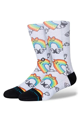 Stance Vibeon Rainbow Crew Socks at Nordstrom, Size Large