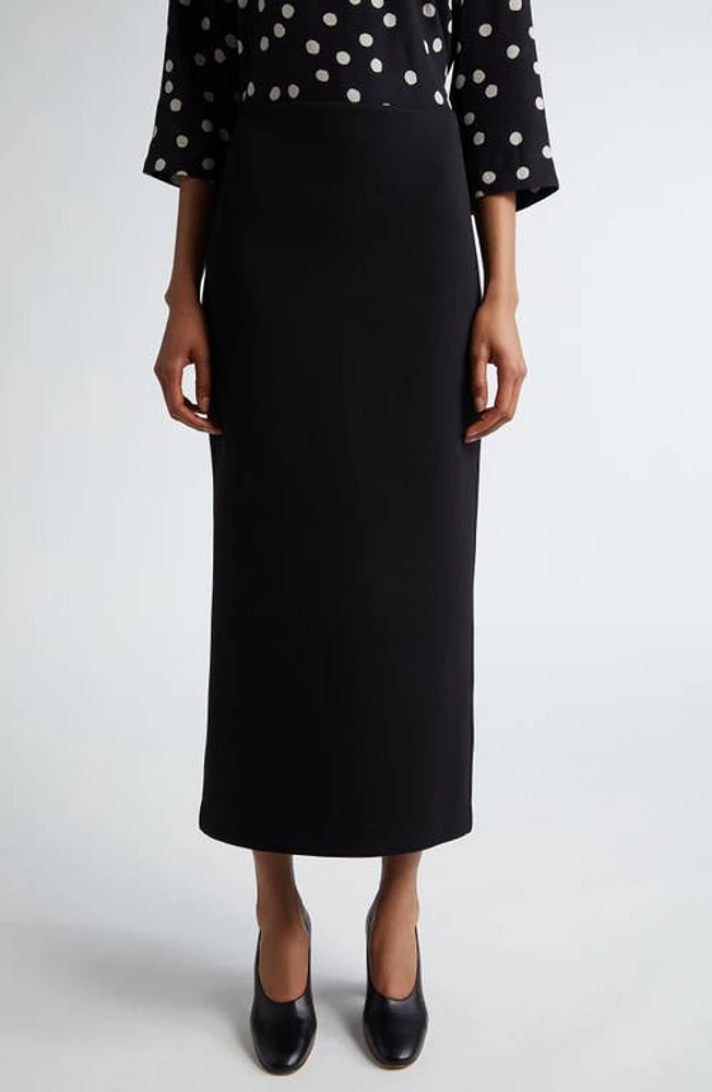 Max Mara Flou Stretch Jersey Skirt Black at Nordstrom,