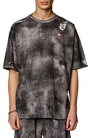 DIESEL T-Wash-N2 Loose Fit Trompe L'Oeil Denim Print T-Shirt in Black Denim at Nordstrom, Size Small