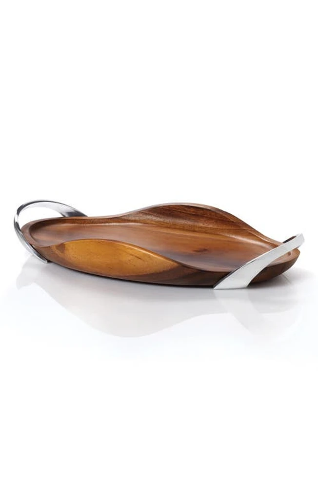 Nambé Bella Wood Tray in Silver at Nordstrom