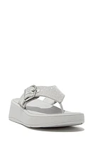 FitFlop F-Mode Buckle Shimmerlux Platform Wedge Flip Flop at Nordstrom,