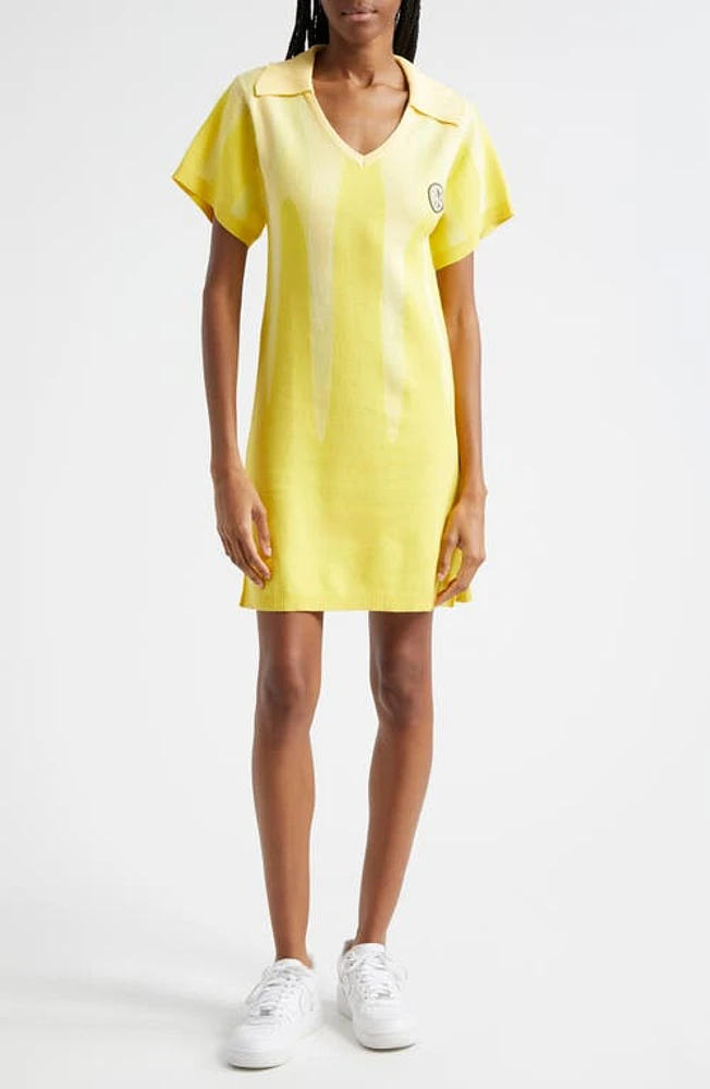 HONOR THE GIFT Short Sleeve Polo Dress Yellow at Nordstrom,