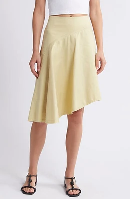 Faithfull the Brand Calais Asymmetric Cotton Skirt Pear at Nordstrom,