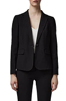 LK Bennett Wiley One-Button Crepe Blazer Black at Nordstrom,