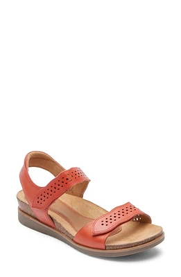 Rockport Cobb Hill May Quarter Strap Sandal Rust at Nordstrom,