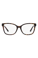 Tory Burch 55mm Oval Optical Glasses in Dark Tort at Nordstrom