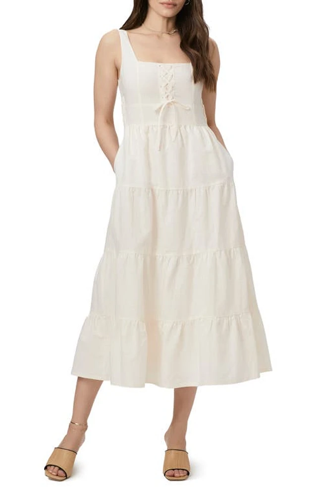 PAIGE Ophella Linen & Cotton Dress Marble at Nordstrom,