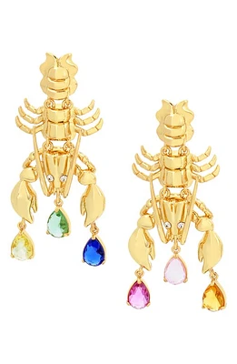 Kurt Geiger London Lobster Crystal Statement Drop Earrings in Multi at Nordstrom