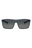 Costa Del Mar Rincon 63mm Gradient Polarized Oversize Rectangular Sunglasses in Grey Gradient at Nordstrom