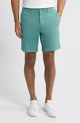 Original Penguin 8-Inch Flat Front Stretch Chino Shorts in Antique Green at Nordstrom, Size 36