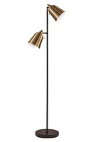 ADESSO LIGHTING Malcolm Floor Lamp in Matte Black /Antique Brass at Nordstrom