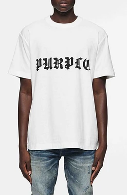 PURPLE BRAND Textured Jersey Logo Graphic T-Shirt White at Nordstrom,