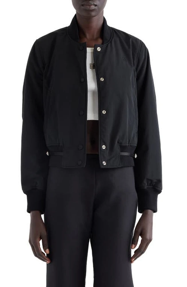 Givenchy Voyou Belted Bomber Jacket Black at Nordstrom, Us