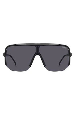 Carrera Eyewear 99mm Oversize Shield Sunglasses in Black Grey/Grey at Nordstrom