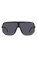 Carrera Eyewear 99mm Oversize Shield Sunglasses in Black Grey/Grey at Nordstrom