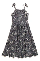 Nordstrom Kids' Floral Ruffle Tie Strap Sundress at