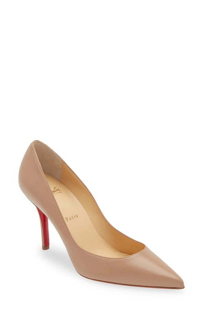 Christian Louboutin Apostrophy Pointy Toe Pump Beige at Nordstrom,