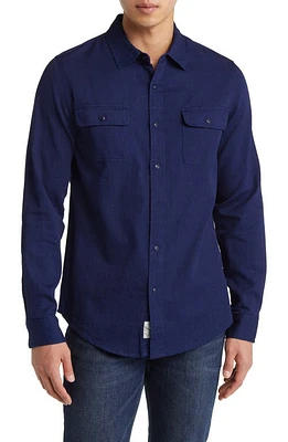 Schott NYC Two-Pocket Flannel Button-Up Shirt Basketweave at Nordstrom,