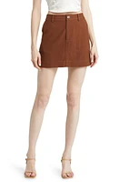 Sophie Rue Pauline Linen Blend Miniskirt Brown at Nordstrom,