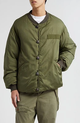 VISVIM Corps Down Bomber Jacket Green at Nordstrom,