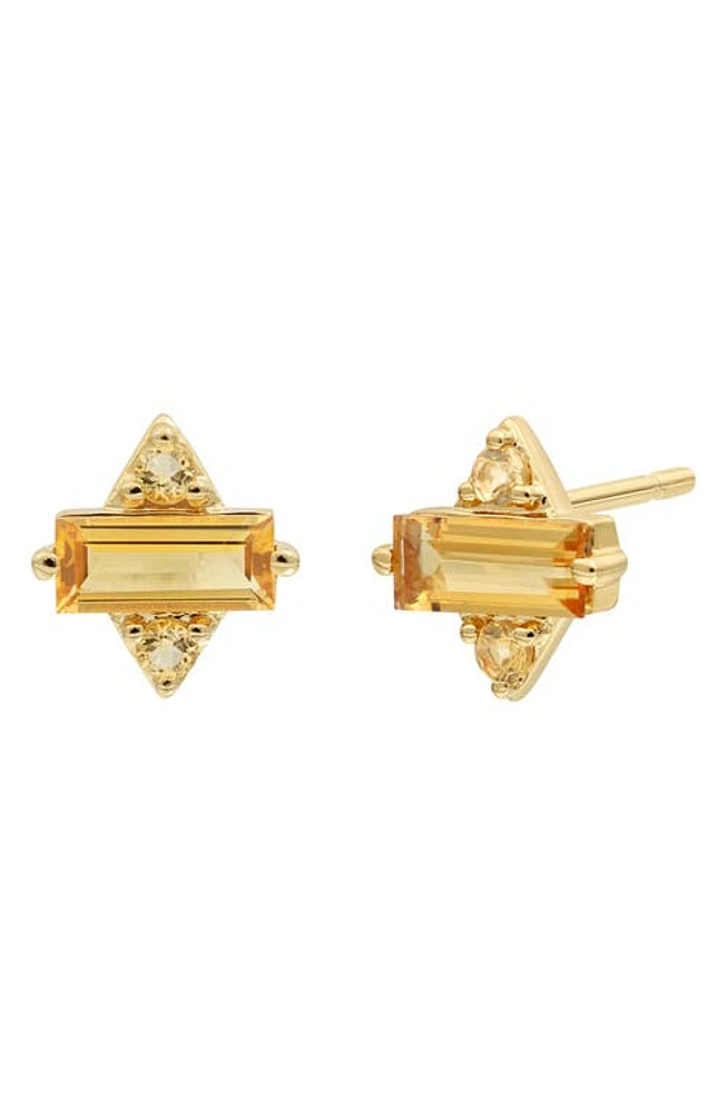 Bony Levy Semiprecous Stone 14K Gold Stud Earrings in 14K Yellow Gold Citrine at Nordstrom