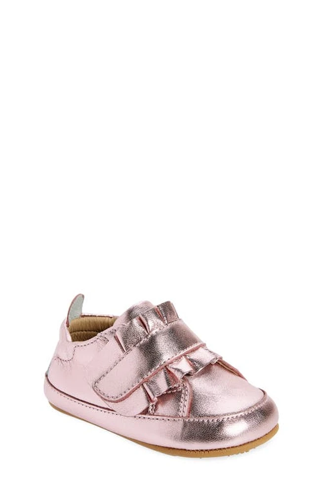 OLD SOLES Kids' Frilly Metallic Sneaker in Pink Frost /Gum Sole at Nordstrom, Size 3Us