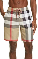 burberry Breton Check Swim Trunks Archive Beige Ip Chk at Nordstrom,