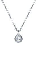 Ted Baker London Soltell Solitaire Crystal Halo Pendant Necklace in Silver Tone Clear Crystal at Nordstrom