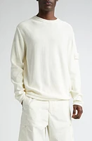 Stone Island Maglia Ghost Cotton & Cashmere Crewneck Sweater Natural at Nordstrom,