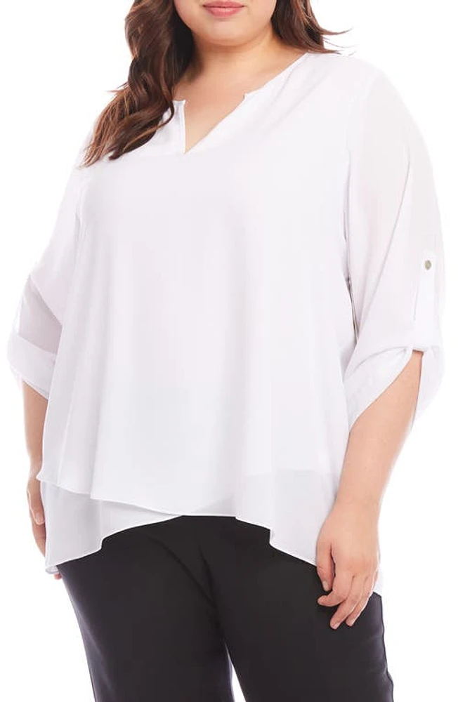 Karen Kane Asymmetrical Crepe Top at Nordstrom,