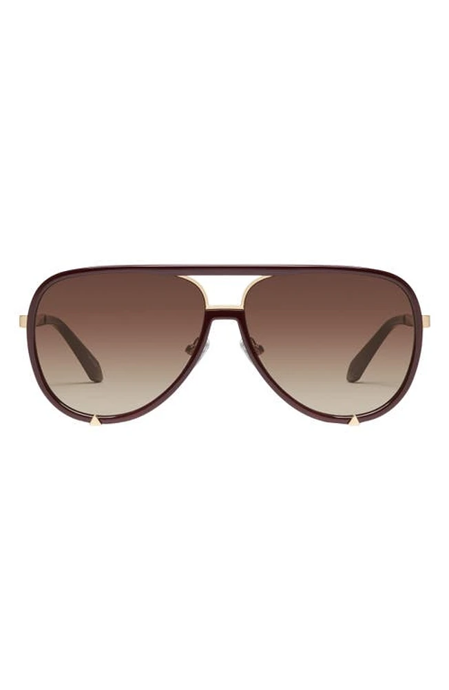 Quay Australia High Profile 51mm Polarized Aviator Sunglasses in Espresso /Brown at Nordstrom