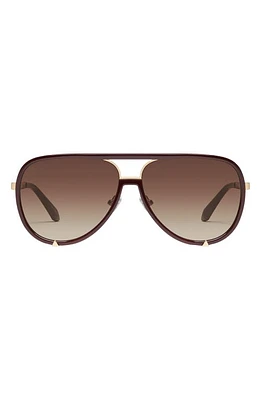 Quay Australia High Profile 51mm Polarized Aviator Sunglasses in Espresso /Brown at Nordstrom