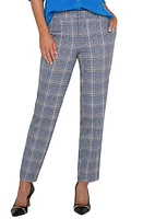 Liverpool Los Angeles Kelsey Glen Plaid Knit Pants Blue Topaz at Nordstrom,