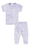 PAIGELAUREN Marble Dye Rib T-Shirt & Pants Set at Nordstrom,