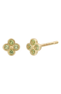 Bony Levy 14K Gold Pavé Peridot Cluster Stud Earrings in 14K Yellow Gold at Nordstrom