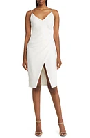 Black Halo Bowery Faux Wrap Sheath Dress Sugar at Nordstrom,