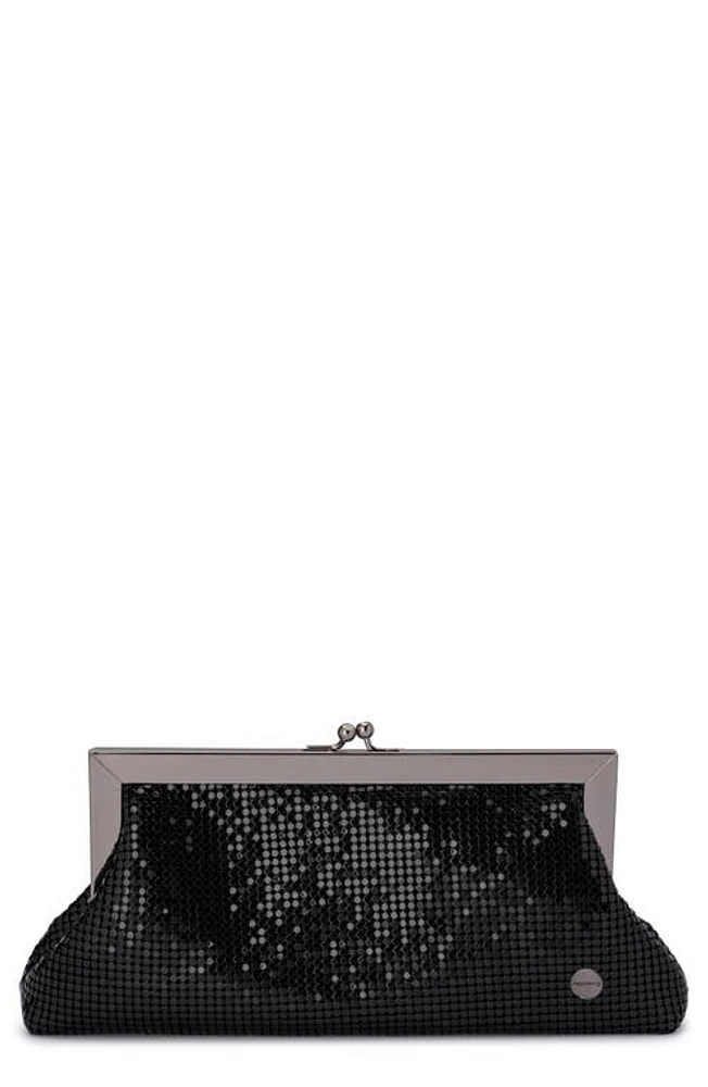 Olga Berg Zara Mesh Frame Clutch in Black at Nordstrom