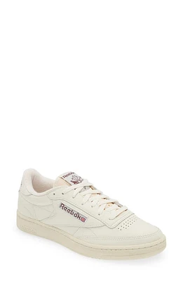 Reebok Club C 85 Vintage Sneaker in Chalk/Alabaster/Maroon at Nordstrom, Size 14