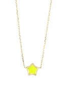 Bony Levy Kids' 14K Gold Enamel Star Pendant Necklace in 14K Yellow Gold at Nordstrom, Size 15