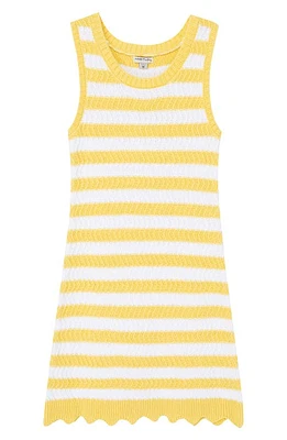 Habitual Kids ' Stripe Knit Dress in Yellow at Nordstrom, Size 16