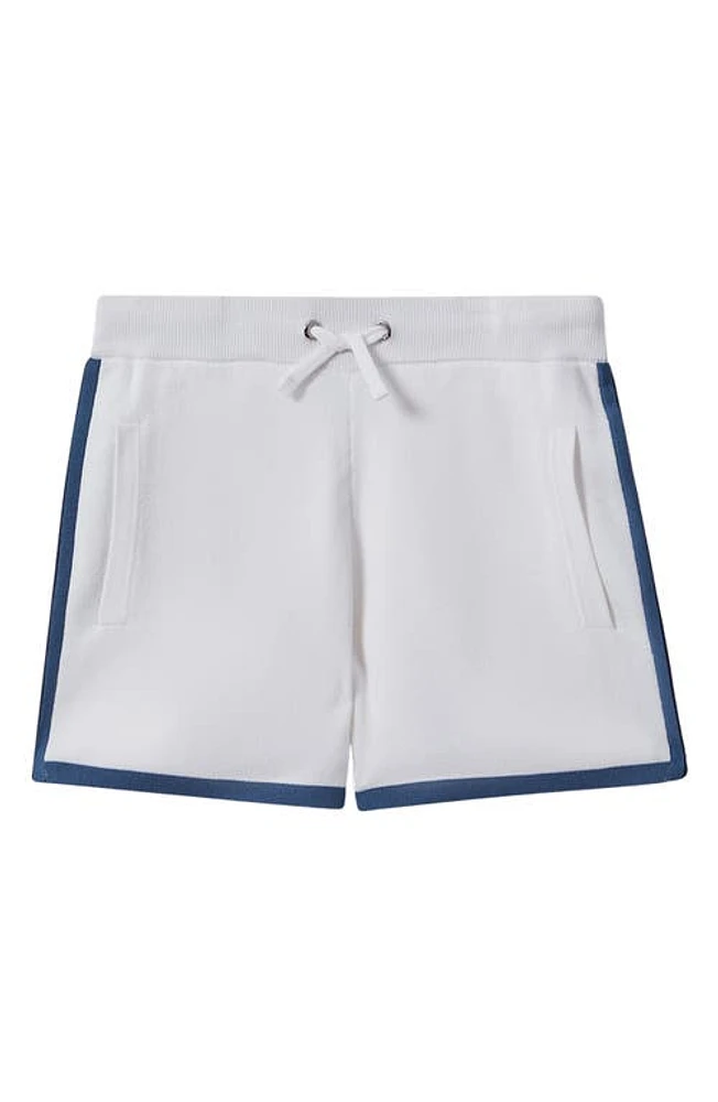 Reiss Heddon Sr. Stripe Accent Shorts White at Nordstrom,