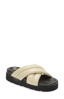 Seychelles Driving Force Sandal in Ivory/Black Leather at Nordstrom, Size 11