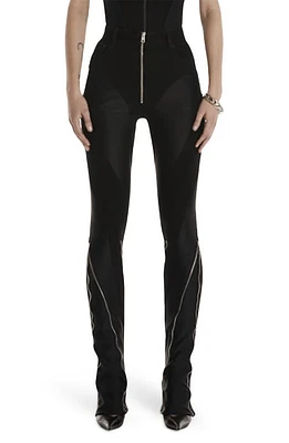 MUGLER Spiral Cutout Denim Skinny Jeans in Black at Nordstrom, Size 10 Us