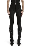 MUGLER Spiral Cutout Denim Skinny Jeans in Black at Nordstrom, Size 10 Us