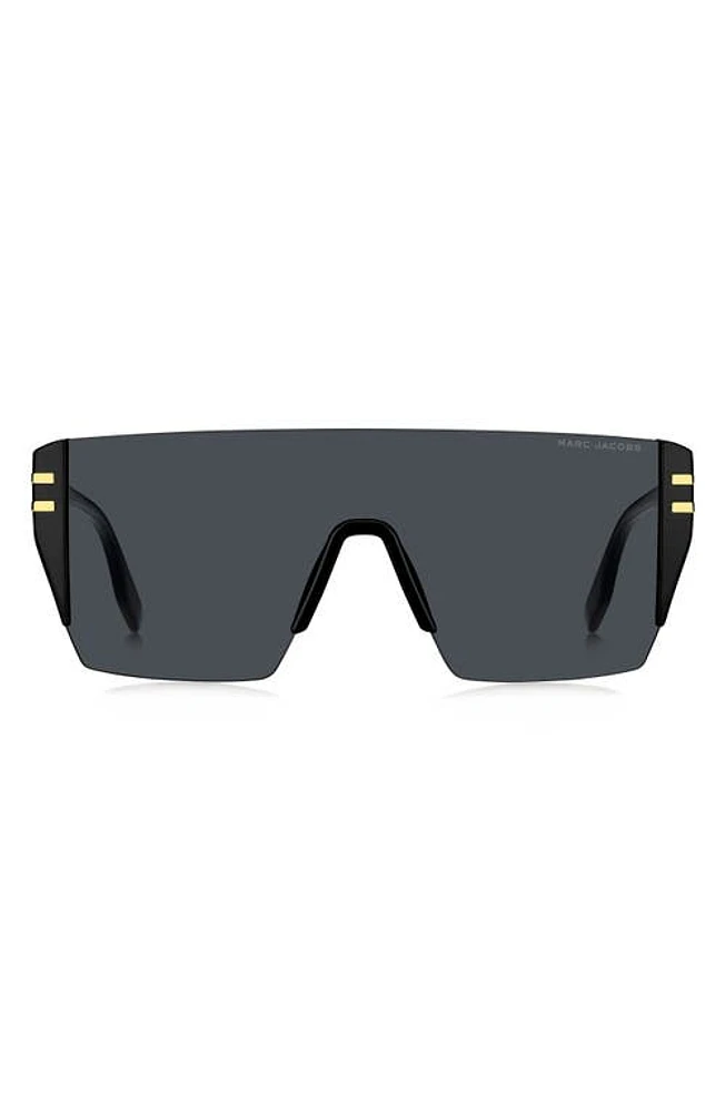 Marc Jacobs 99mm Shield Sunglasses in Black/Grey at Nordstrom