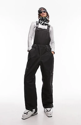 Topshop Sno Straight Leg Ski Bibs Black at Nordstrom, Us