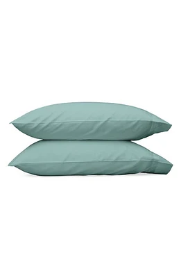 Matouk Nocturne 600 Thread Count Set of 2 Pillowcases in Aquamarine at Nordstrom