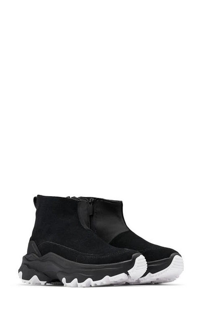 SOREL Kinetic Breakthru Acadia Waterproof High Top Sneaker Black White at Nordstrom,