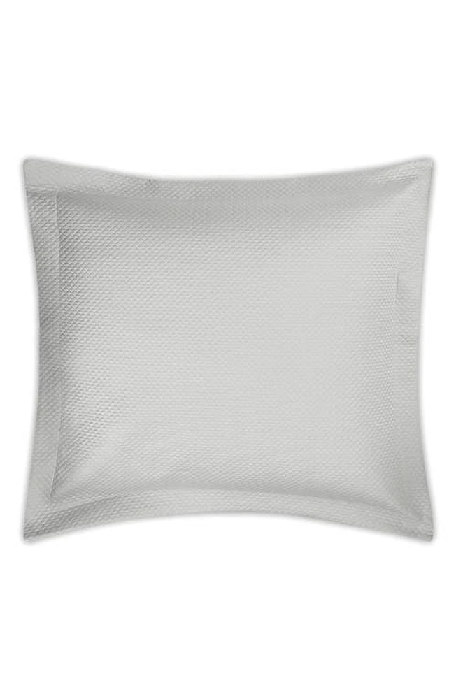 Matouk Alba Quilted Euro Sham in Silver at Nordstrom